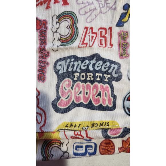 Wrangler Free People Cowgirl Heaven Wide Barrel Leg Jeans Retro Pop Art sz 28x28 - Picture 14 of 15